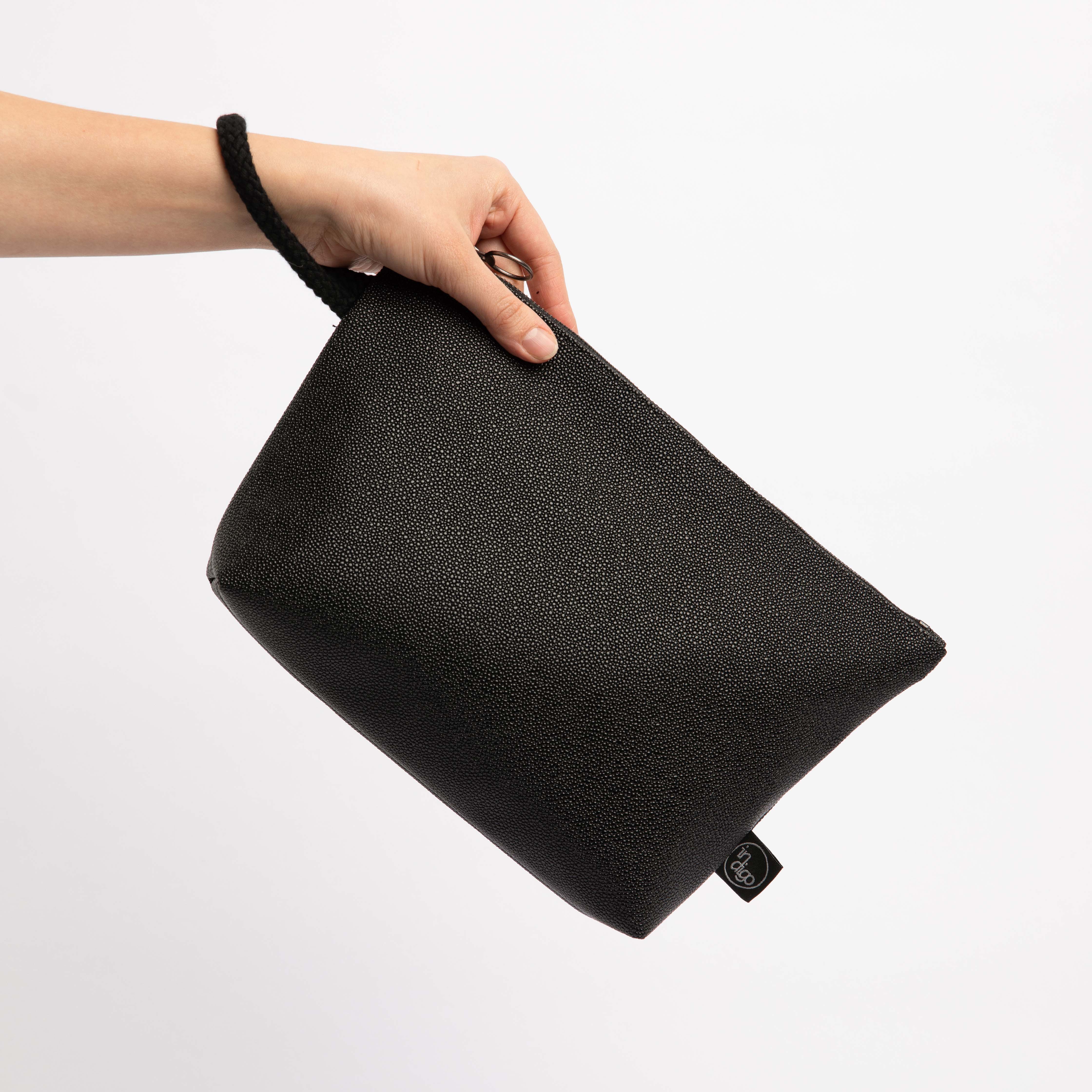Clutch Small Leather Clutch Bag Elegant Black